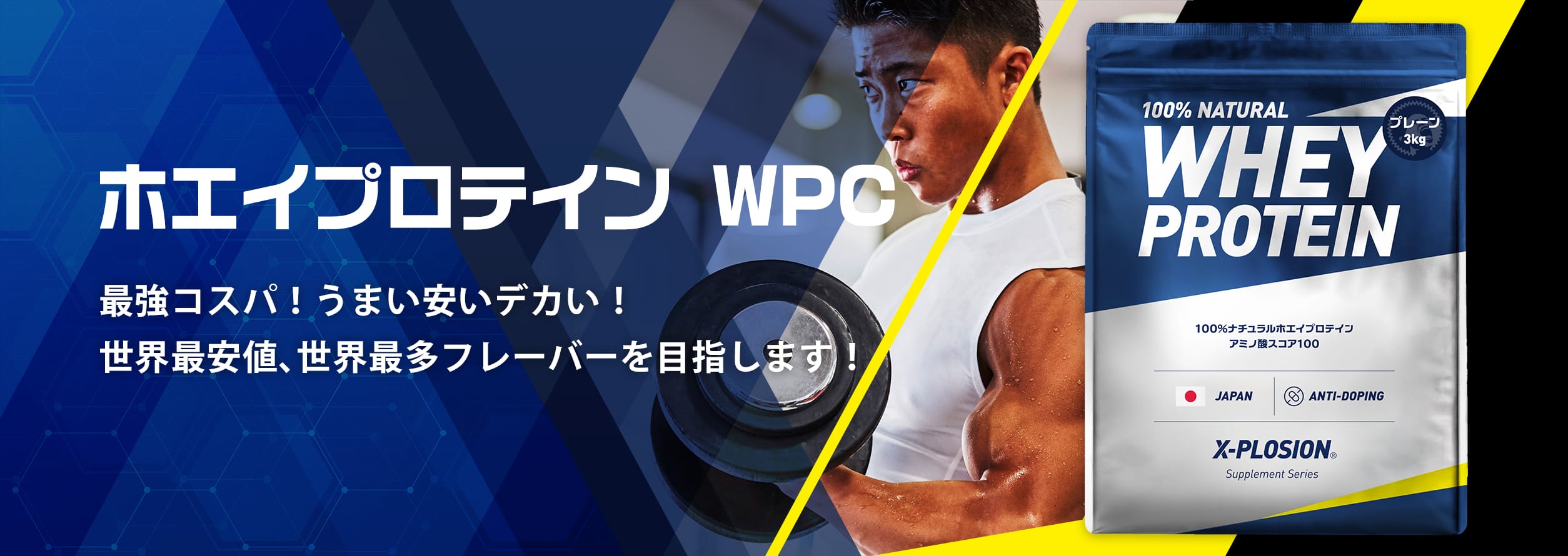 ホエイプロテイン WPC エクスプロージョン 3kg